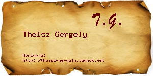 Theisz Gergely névjegykártya